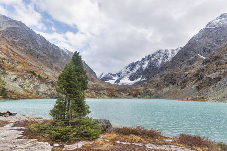 Kuiguk 湖阿尔泰山秋季景观