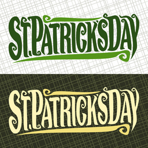 s day, creative hand lettering typography for patricks holiday o