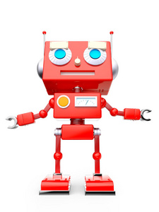 红色复古机器人