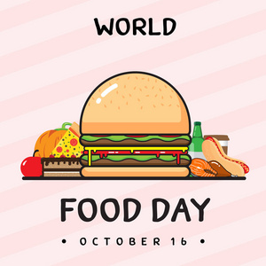 世界食品日矢量设计