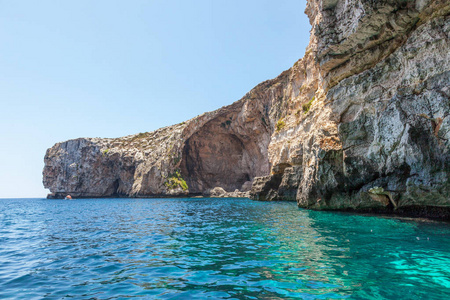 蓝色石窟海岸在马耳他