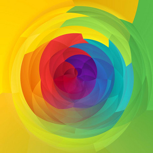 清新色彩渐变背景抽象现代艺术的几何漩涡背景-全谱彩虹色-清新春天的