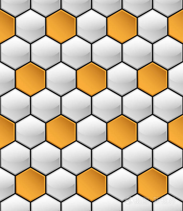 彩色无缝六边形图案