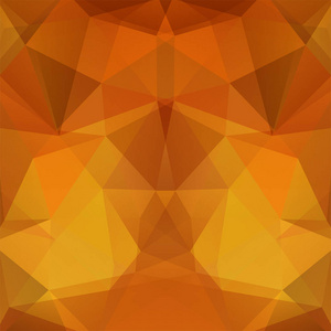 抽象的马赛克背景。三角几何背景。设计元素。矢量图。黄色 橙色的颜色