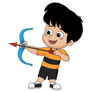 孩子射箭图片