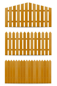 木栅栏矢量图