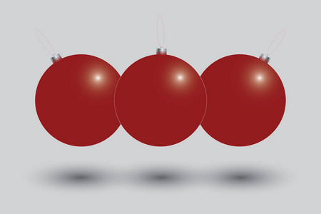 s red sphere. Christmas ball. design element. isolated white bac