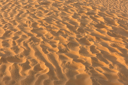 波浪的沙子纹理。美奈, 越南