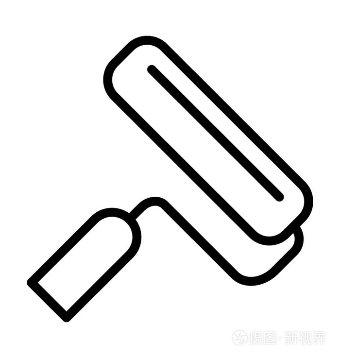 油漆滚筒矢量图标插画-正版商用图片10lobo-摄图新视界