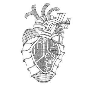 蒸汽朋克机械心脏图片-蒸汽朋克机械心脏素材-蒸汽朋克机械心脏插画