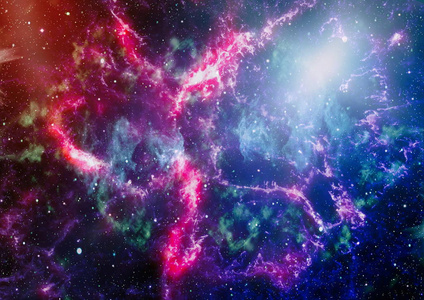 在太空深处的螺旋星系。这幅图像由美国国家航空航天局提供的元素