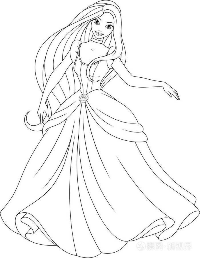 着色美丽的公主