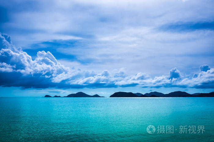 美丽的蓝天, 在海景多云, 夏日照片-正版商用图片10m296-摄图新视界