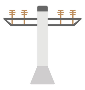 电线杆平面图标电子传送器概念