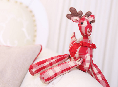 鹿玩具圣诞装饰在家里