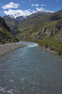 智利北部巴塔哥州Valle Chacabuco的里约阿维斯奥佩德罗索