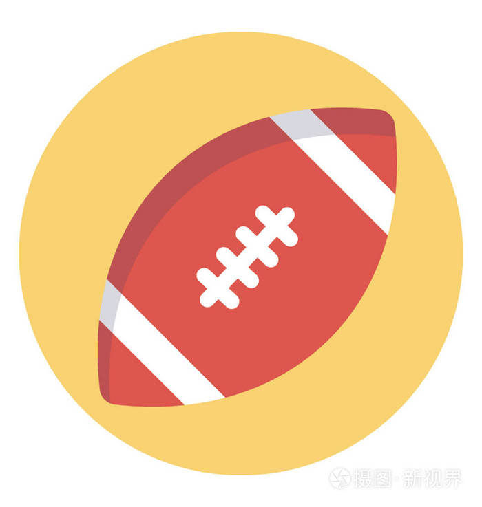 橄榄球矢量图标用来代表比赛
