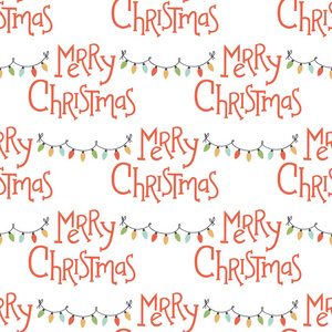 圣诞矢量无缝图案新年手绘贺卡设计风格圣诞背景装饰壁纸