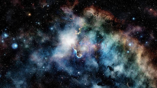 星云和星系。 雄伟多彩的背景。 彩色云的设计。 由美国宇航局提供的这幅图像的元素