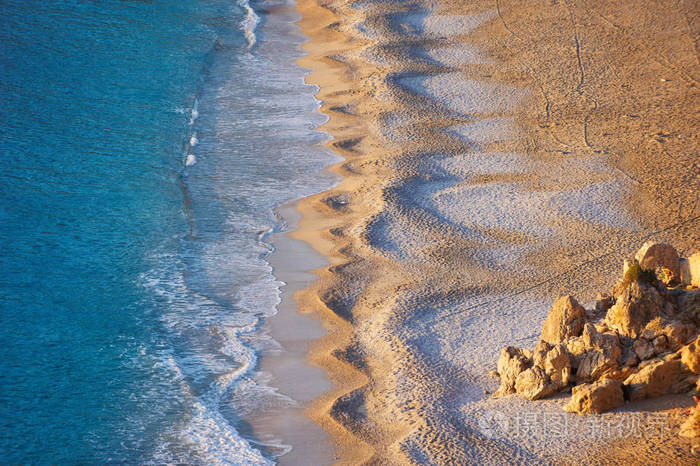 空 Oludeniz 海滩鸟瞰图