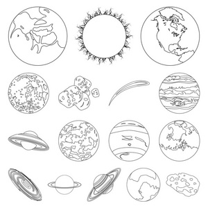 宇宙与天文学矢量符号股票网页插图照片