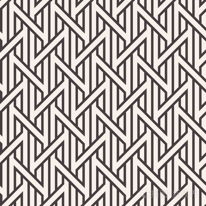 抽象条纹几何图案. 无缝矢量背景