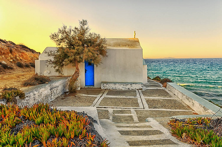 Amitis 教堂在希腊的纳克索斯岛
