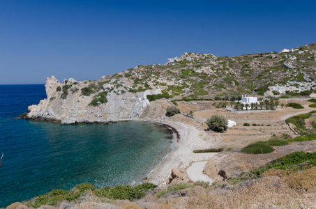 希腊纳克索斯的翡翠海滩