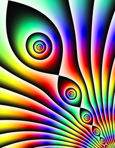 彩虹抽象线条和眼睛背景样式