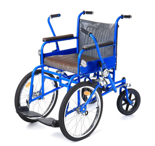 白色背景蓝色轮椅