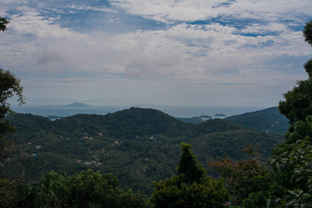 热带高山海山顶风景