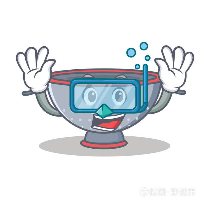 潜水漏勺器皿卡通人物