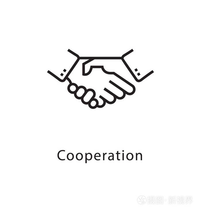 合作矢量线图标插画-正版商用图片10n5cm-摄图新视界
