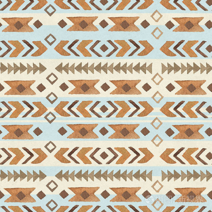 美洲土著部落装饰印刷元素波西米亚纳瓦霍插图,印度秘鲁阿兹特克包装