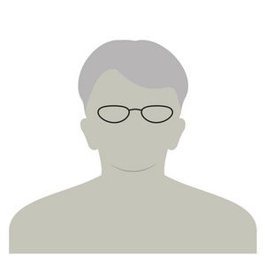 配置文件匿名面图标.灰色剪影人.男性默认头像.照片占位符.