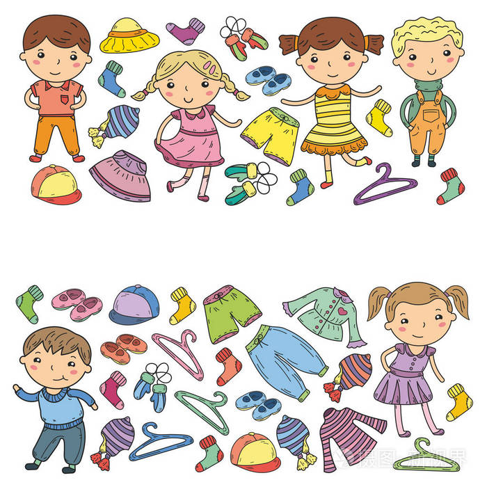 学校的衣服夏季服装.儿童商店插画-正版商用图片10nlrw-摄图新视界