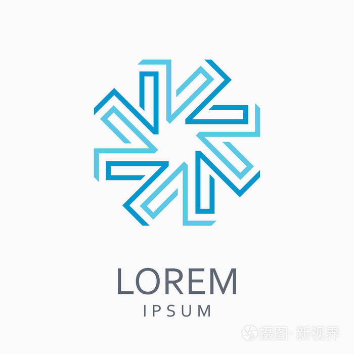 创意抽象矢量标志设计模板