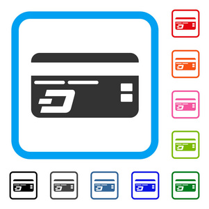 虚线银行卡框式图标