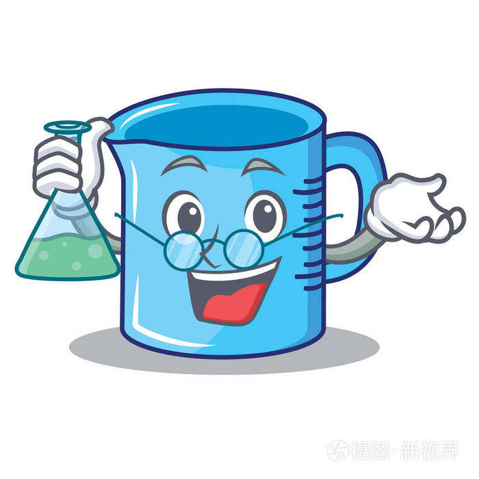 教授量杯人物卡通