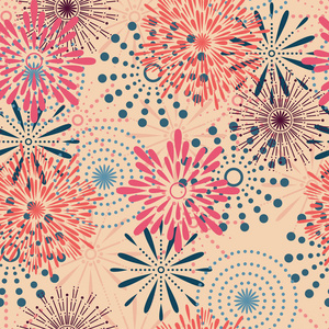 烟花灵感无缝图案照片