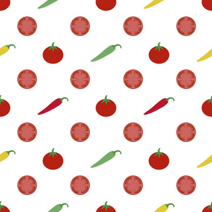 西红柿和辣椒背景