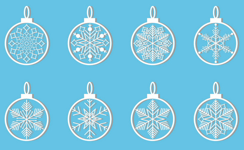 雪花冬季设计季节12月雪庆祝装饰矢量插图