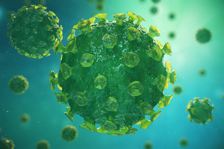 病毒引起传染性疾病, 全球大流行病毒, 3d 插图