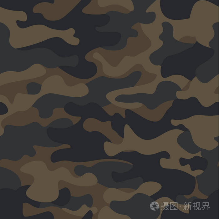 山无缝迷彩图案与抽象线的军队服装和衣服 迷彩图案背景无缝矢量图示 抽象矢量军用迷彩背景插画 正版商用图片10on4v 摄图新视界
