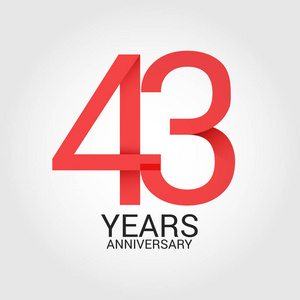 四十三,白色背景,3d 渲染上孤立标志设计43年周年与白色和金色的数字