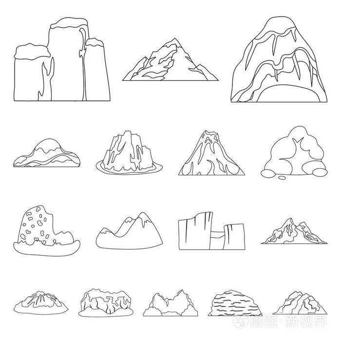 山水矢量符号股票网站插图插画-正版商用图片10or1c-摄图新视界