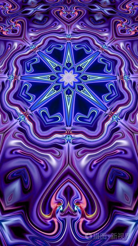 独特的曼陀罗,东方圆形图案,神秘的主题,抽象的异国背景.