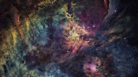 恒星和星系空间。夜空背景。这幅图像的元素由美国宇航局提供。