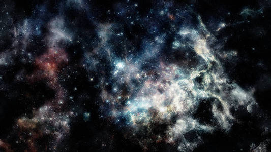 深空的星云和星系。这幅图像的元素由美国宇航局提供。