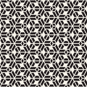 现代时尚的纹理与单色条纹.重复几何六角形网格.简单的格子平面设计.